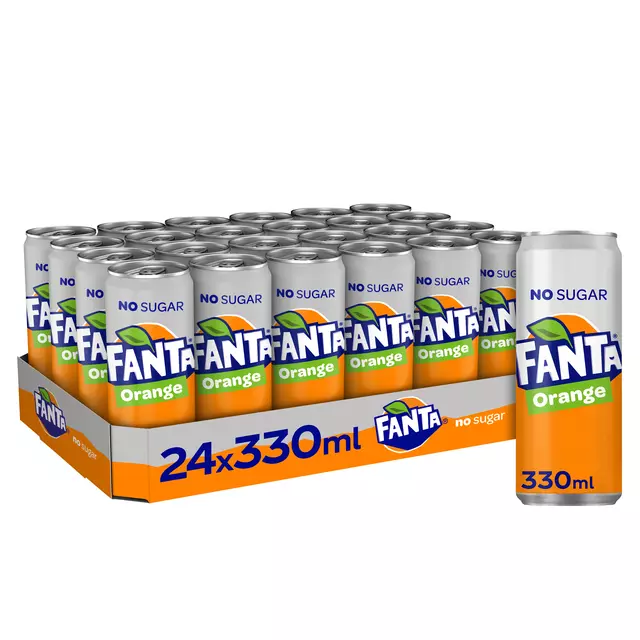 Een Frisdrank Fanta orange zero blik 330ml koop je bij L&N Partners voor Partners B.V.