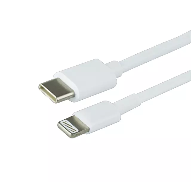 Een Kabel Green Mouse USB Lightning-C 2 meter wit koop je bij MV Kantoortechniek B.V.