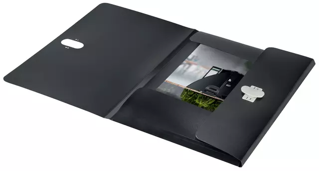 Een Dossiermap Leitz Recycle A4 3-kleps PP zwart koop je bij Van Leeuwen Boeken- en kantoorartikelen