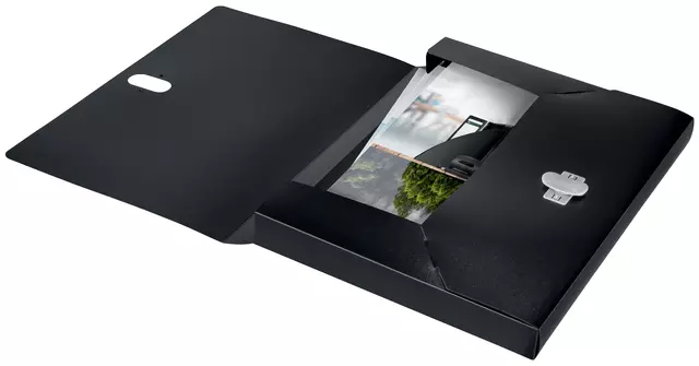 Een Documentenbox Leitz Recycle A4 PP zwart koop je bij Van Leeuwen Boeken- en kantoorartikelen