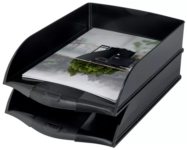 Een Brievenbak Leitz Recycle A4 zwart koop je bij Van Leeuwen Boeken- en kantoorartikelen