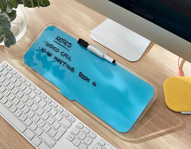 Een Glas Desktop Pad Leitz Cosy blauw koop je bij Van Leeuwen Boeken- en kantoorartikelen