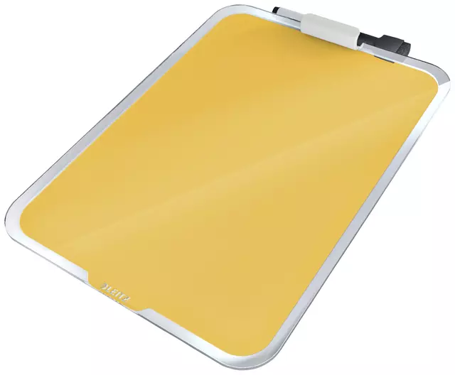 Een Glas Desktop Flipover Leitz Cosy geel koop je bij Kantoorvakhandel van der Heijde