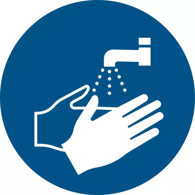 Een Pictogram Tarifold handen wassen verplicht ø200mm koop je bij KantoorProfi België BV
