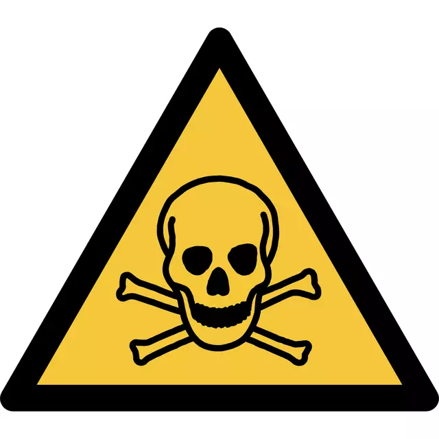 Een Pictogram Tarifold waarschuwing giftig materiaal 200x176mm koop je bij Kantoorvakhandel van der Heijde