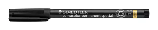 Een Viltstift Staedtler Lumocolor 319 special permanent M zwart koop je bij Van Leeuwen Boeken- en kantoorartikelen