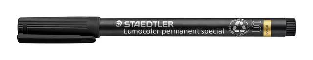 Een Viltstift Staedtler Lumocolor 319 special permanent S zwart koop je bij Van Leeuwen Boeken- en kantoorartikelen