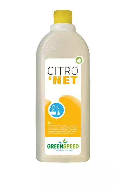 Een Afwasmiddel Greenspeed Citronet 1liter koop je bij Van Leeuwen Boeken- en kantoorartikelen