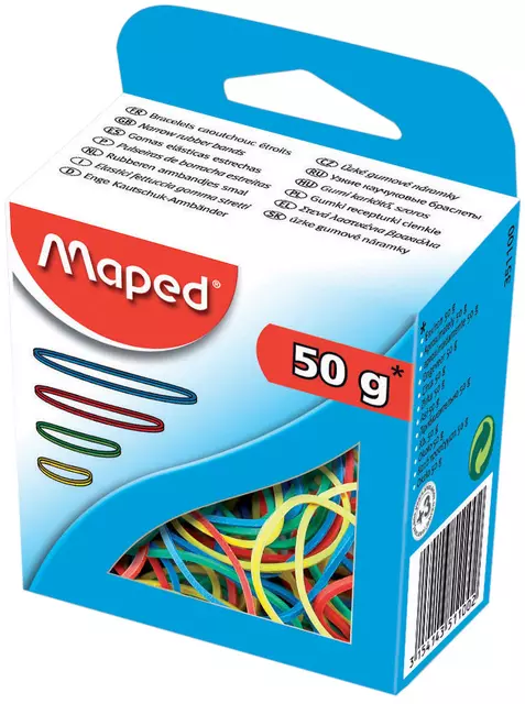 Een Elastiekjes Maped kleur 50gr koop je bij Alles voor uw kantoor