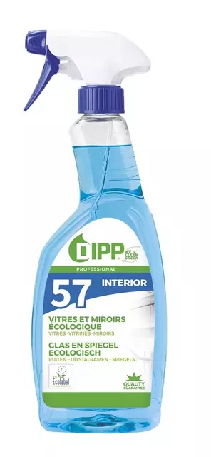 Een Glas en spiegel reiniger DIPP Ecologisch 750ml koop je bij KantoorProfi België BV