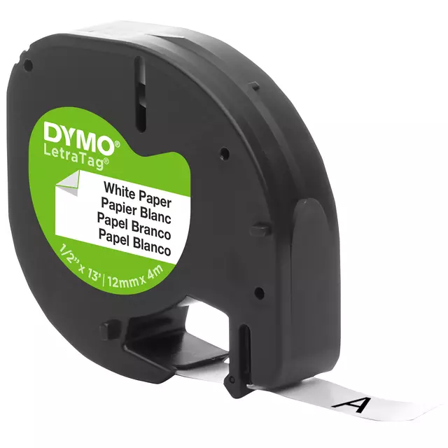 Een Labelprinter Dymo LetraTag 200B draagbaar bluetooth 12mm zwart display koop je bij EconOffice