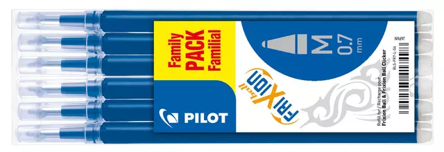 Een Rollerpenvulling PILOT friXion medium blauw set à 6 stuks koop je bij KantoorProfi België BV