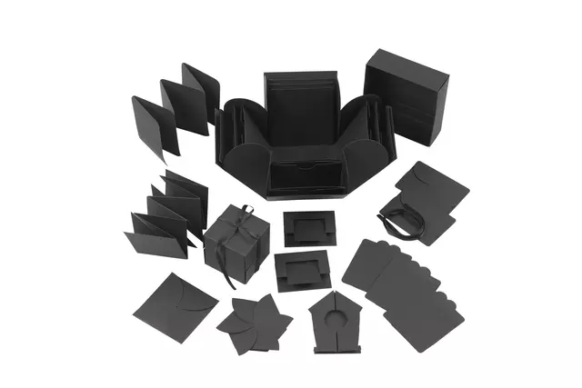 Een Explosion box Creativ Company 12x12x12cm zwart koop je bij Van Leeuwen Boeken- en kantoorartikelen
