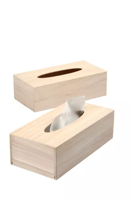 Een Tissuedoos Creativ Company 27x14x8cm hout koop je bij Goedkope Kantoorbenodigdheden