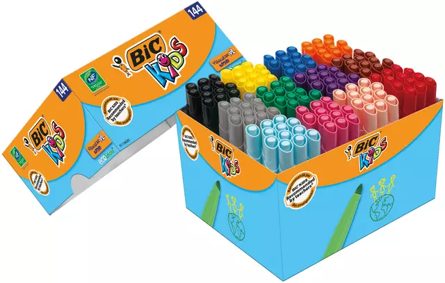 Een Kleurstiften BicKids visacolor ecolutions XL assorti schoolbox à 144 stuks koop je bij Totaal Kantoor Goeree