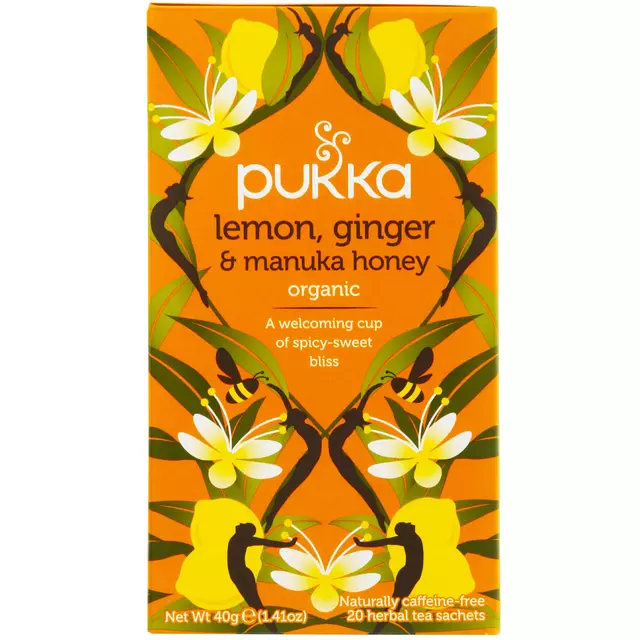 Een Thee Pukka lemon ginger & manuka honey 20 zakjes koop je bij Van Leeuwen Boeken- en kantoorartikelen