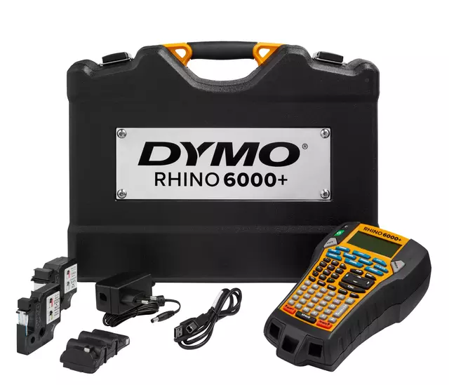 Een Labelprinter Dymo Rhino 6000+ industrieel abc 24mm geel koop je bij Van Hoye Kantoor BV