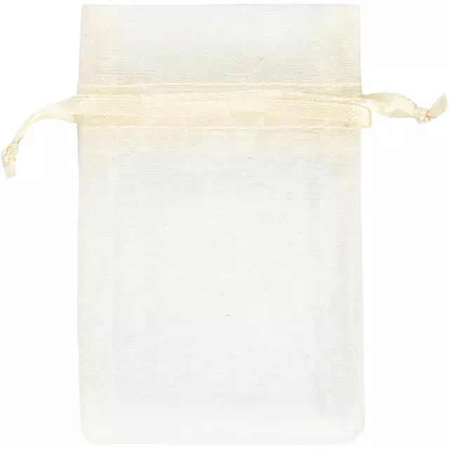 Organza zakjes Creativ Company 7x10cm 10 stuks off-white