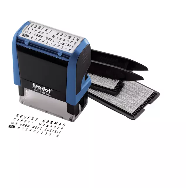 Een Tekststempel Trodat Printy 4912 Typo zw 4regels 47x18mm koop je bij Goedkope Kantoorbenodigdheden