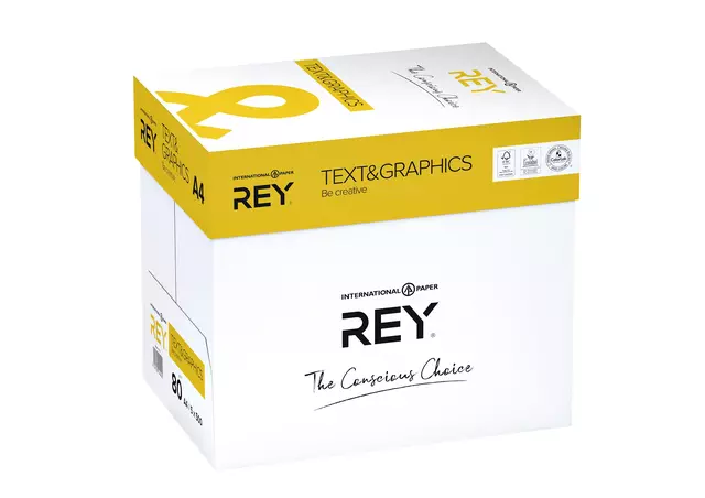 Een Kopieerpapier Rey Text & Graphics A4 80gr wit 500vel koop je bij KantoorProfi België BV