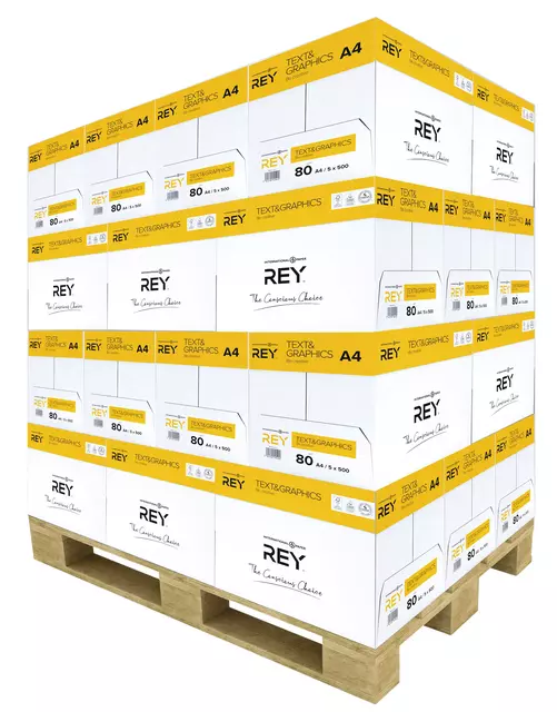 Een Kopieerpapier Rey Text & Graphics A4 80gr wit 500vel koop je bij MV Kantoortechniek B.V.