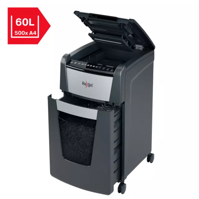 Buy your Paper shredder Rexel Optimum Auto+ 300X P4 shreds 4x26mm at QuickOffice BV