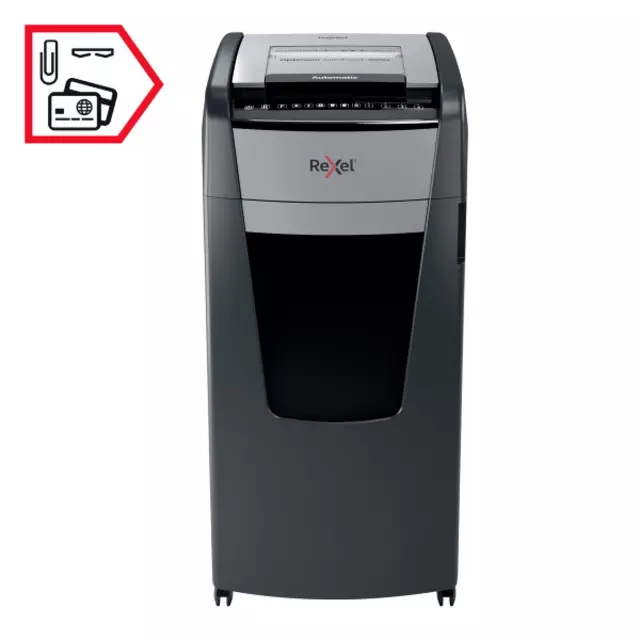 Buy your Paper shredder Rexel Optimum Auto+ 600X P4 shreds 4x30mm at QuickOffice BV