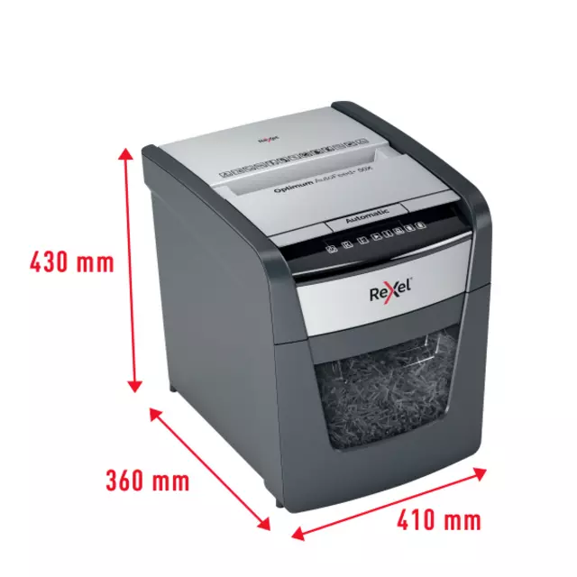 Buy your Paper shredder Rexel Optimum Auto+ 50X P4 chips 4x28mm at QuickOffice BV