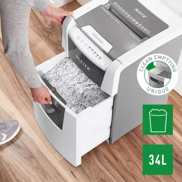 Buy your Paper shredder Leitz IQ Auto+ Small Office 100 P5 shreds 2x15mm at QuickOffice BV