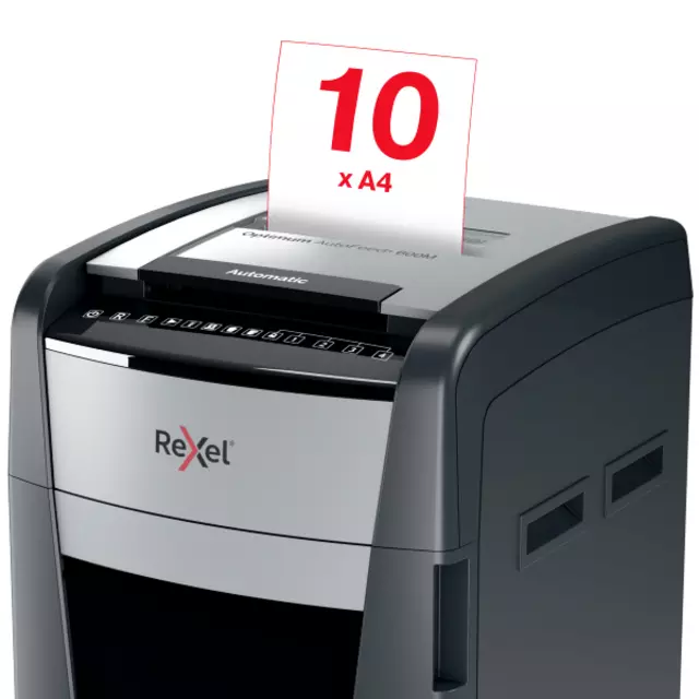 Een Papiervernietiger Rexel Optimum Auto+ 600M P5 snippers 2x15mm koop je bij QuickOffice BV