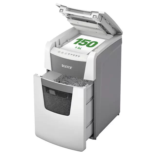 Buy your Paper shredder Leitz IQ Auto+ Office 150 P5 shreds 2x15mm at QuickOffice BV