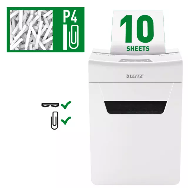 Een Papiervernietiger Leitz IQ Protect Premium 10X P4 snippers koop je bij Tonerinktshop