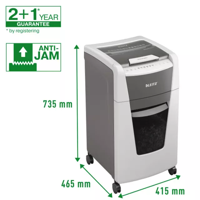 Buy your Paper shredder Leitz IQ Auto+ Office 300 P4 shreds 4x28mm at QuickOffice BV