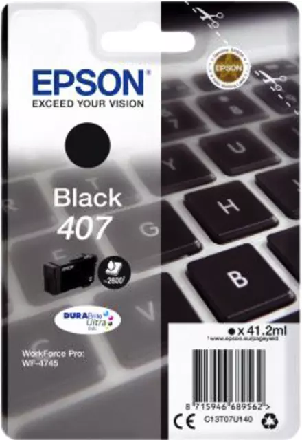 Een Cartouche d'encre Epson 407 T07U140 noir koop je bij Van Hoye Kantoor BV