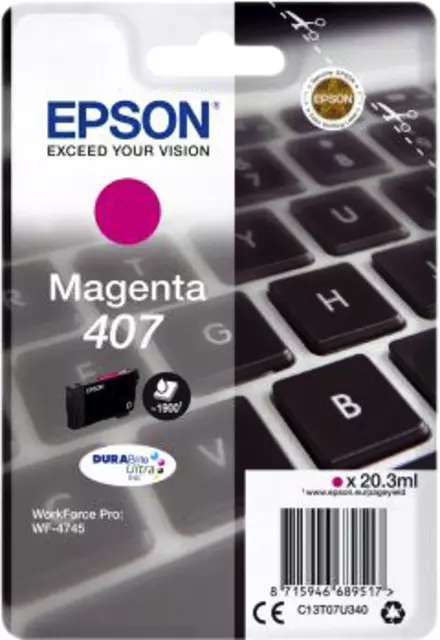 Een Tintenpatrone Epson 407 T07U340 rot koop je bij QuickOffice BV