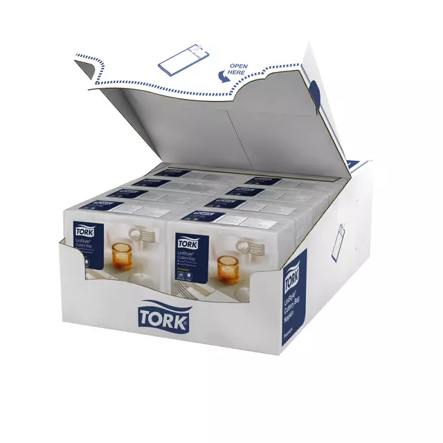 Een Pochette Tork LinStyle® 1-laags 50st duurzaam wit 509600 koop je bij Van Leeuwen Boeken- en kantoorartikelen