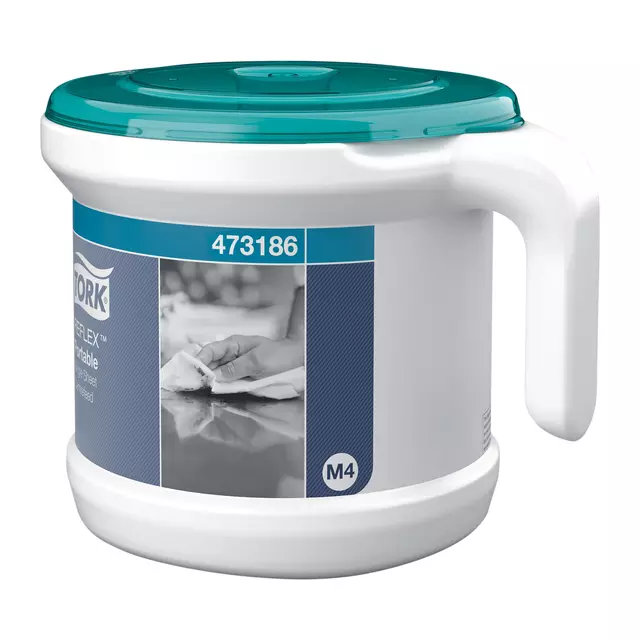 Een Startpakket Tork Reflex™ M4 draagbare dispenser wit/turquoise 473186 koop je bij Totaal Kantoor Goeree