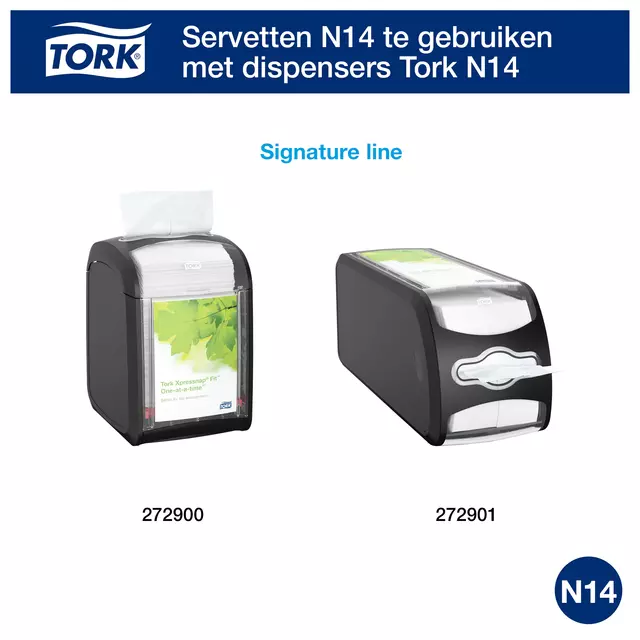 Een Servetten Tork Xpressnap Fit ® N14 2-laags naturel 12830 koop je bij Van Hoye Kantoor BV