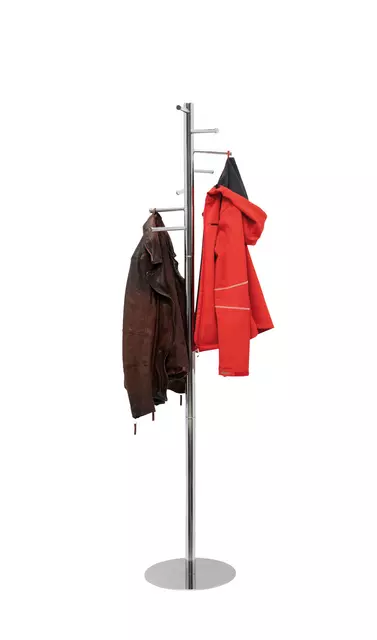 Een MAUL Calima Garderobe stehend 177cm 7 Haken Chrom koop je bij QuickOffice BV