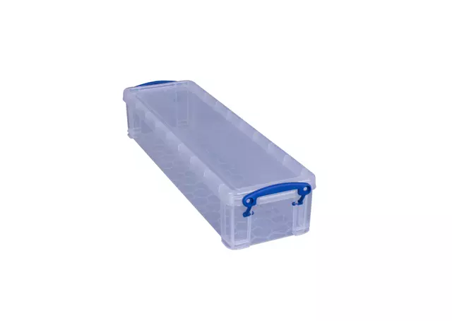 Een Opbergbox Really Useful 1.5 liter 355x100x70mm transparant wit koop je bij EconOffice