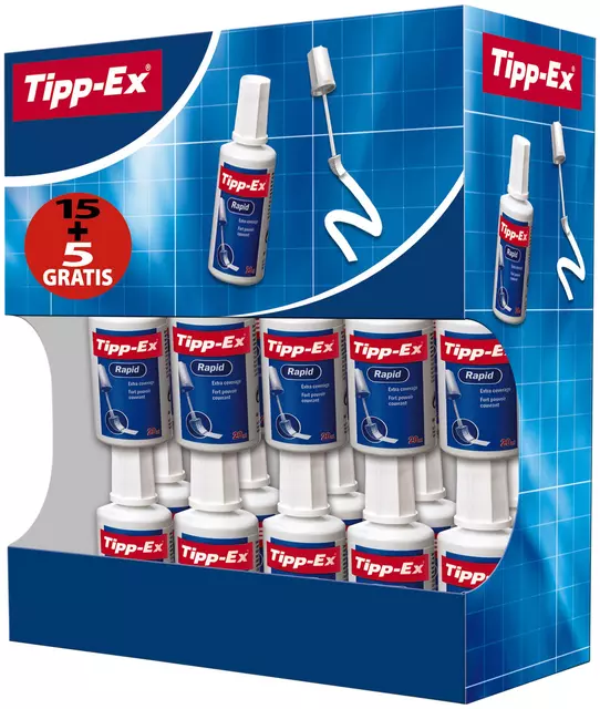 Een Correctievloeistof Tipp-ex Rapid foam 20ml valuepack à 15+5 gratis koop je bij Goedkope Kantoorbenodigdheden