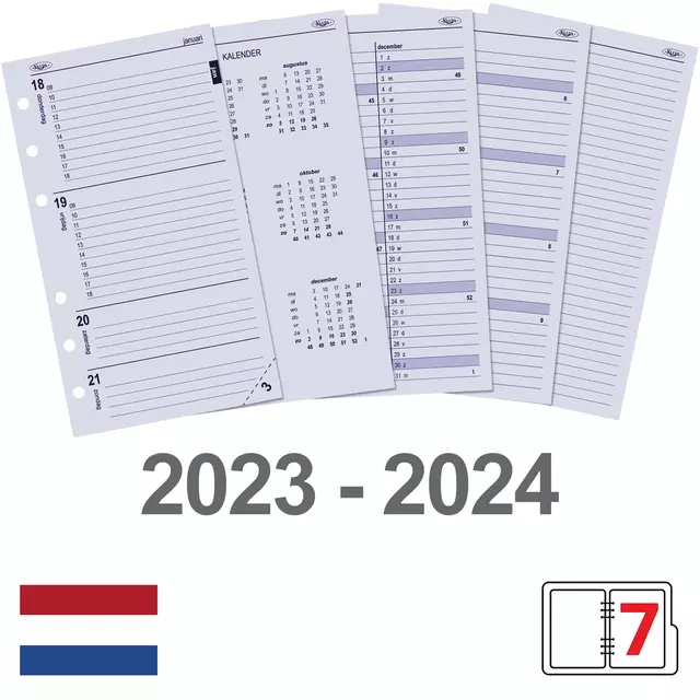 Organizer Kalpa Personal inclusief agenda 2024-2025 7dagen/2pagina's mintgroen