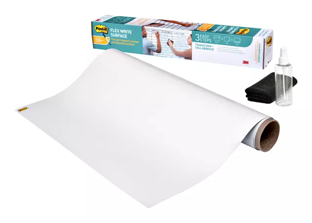 Een Whiteboardfolie 3M Post-it Flex Write Surface 121,9x182,9cm wit koop je bij Van Leeuwen Boeken- en kantoorartikelen