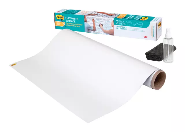 Een Whiteboardfolie 3M Post-it Flex Write Surface 60,9x91,4cm wit koop je bij Van Leeuwen Boeken- en kantoorartikelen