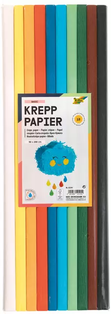 Een Crêpepapier Folia 50x200cm Basis 10 kleuren koop je bij KantoorProfi België BV