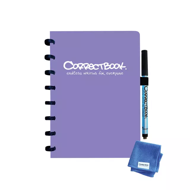 Een Notitieboek Correctbook A5 lijn 40blz petunia purple koop je bij EconOffice