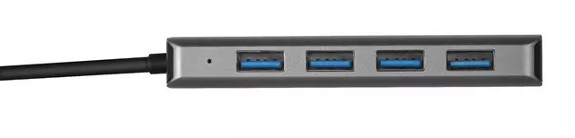 Een Hub Trust Halyx USB-C 4-poorten USB-A 3.2 zwart koop je bij EconOffice