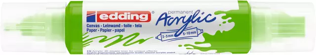 Acrylmarker edding e-5400 3D double liner geelgroen