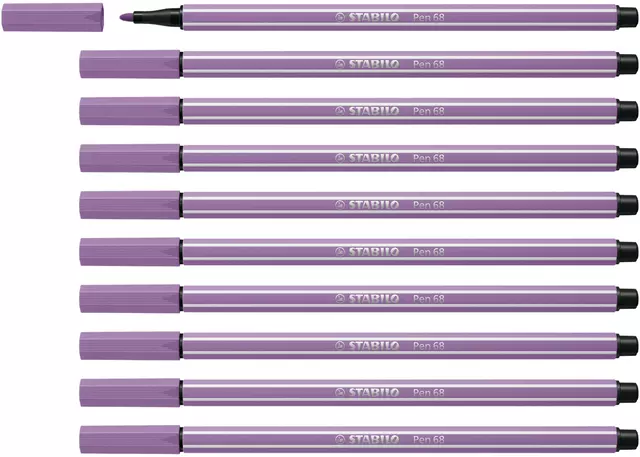 Een Viltstift STABILO Pen 68/62 medium pruimenpaars koop je bij Van Leeuwen Boeken- en kantoorartikelen