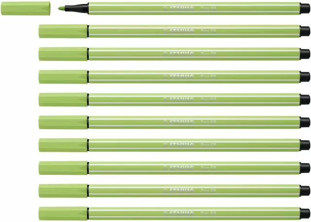 Een Viltstift STABILO Pen 68/34 medium pistache koop je bij Van Leeuwen Boeken- en kantoorartikelen